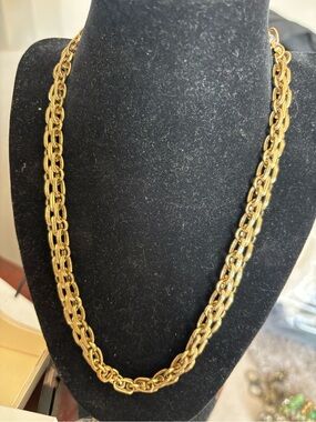 Gold-Tone Double Link Chain Necklace